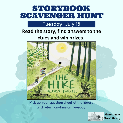 Mazomanie Library Summer Program Storybook Scavenger Hunt July 15